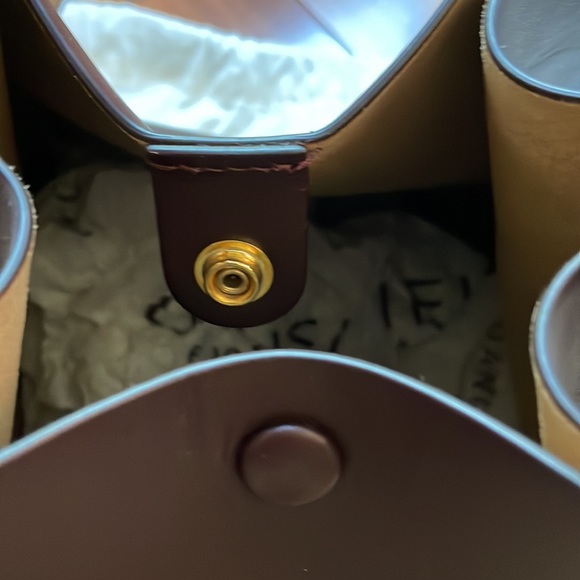 NWT Sophie Hulme Cube Tote Leather Brown - Picture 6 of 13